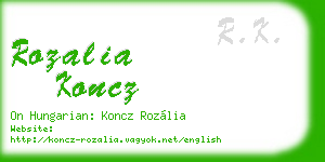 rozalia koncz business card
