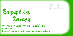 rozalia koncz business card